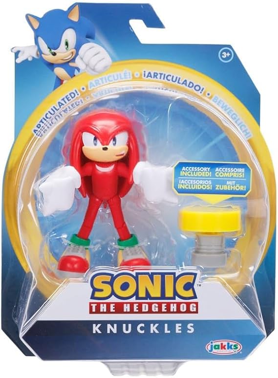 Sonic The Hedgehog 4'' Articulated Action Figure Collection (Choose Figure) (Knuckles 2.0), (STH2022)