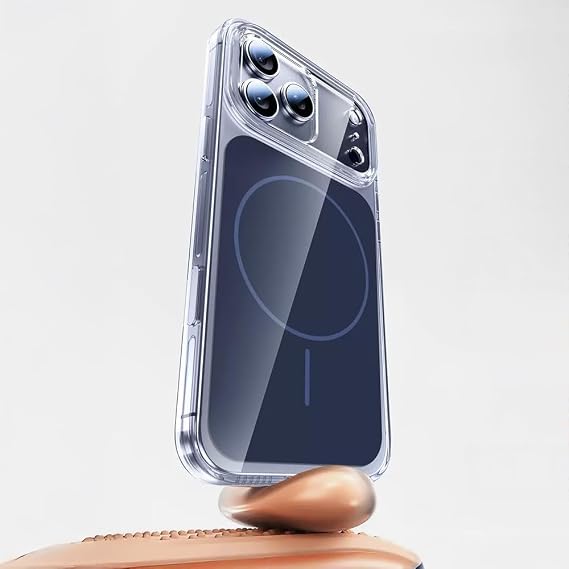 Coverzone iPhone 17 Pro Max ile Uyumlu Kılıf MagSafe ile Uyumlu Açık Şarj Portu Kontrol Butonlu Çizilmelere Karşı Koruma SleekShield 17 Pro Max için Kılıf (Lacivert, iPhone 17 Pro Max)