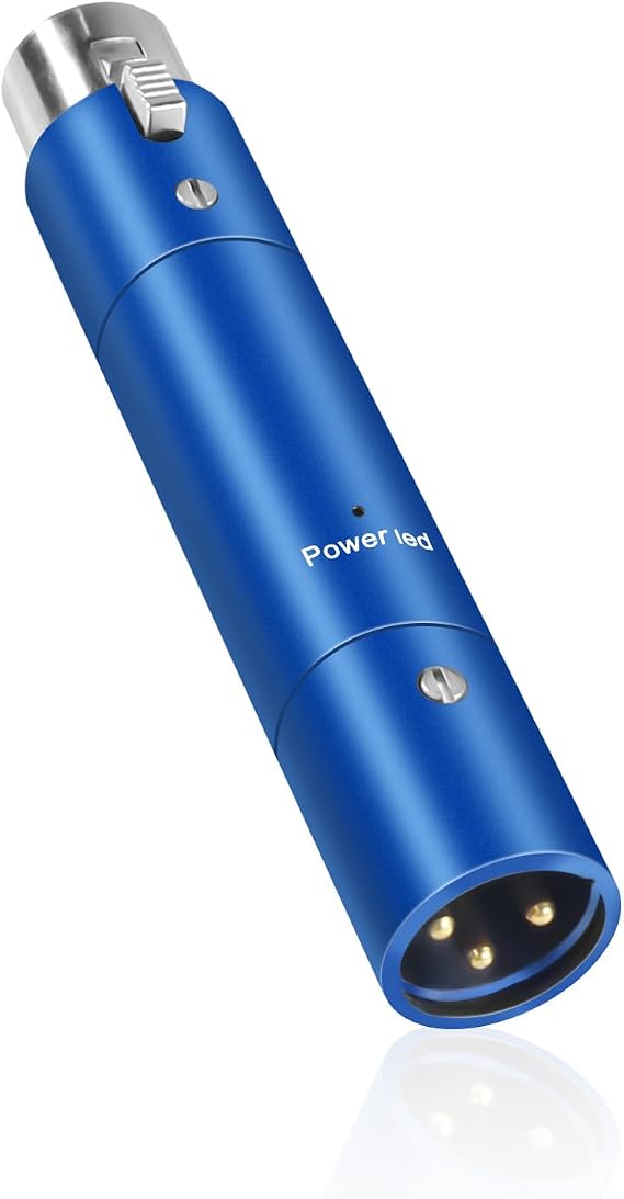 XMSJSIY Microphone Pream Mic Booster Preamplifier Ultra-Clean Gain for Dynamic Active Inline Microphone Up to +28dB Gain Professional XLR Amplifier for Broadcast Studio Recording