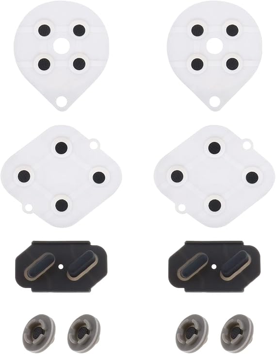 ECSiNG 2 Sets Conductive Silicon Button Pads Controller Button Replacement Repair Part Button Contacts Kit Compatible with Super SNES Controller