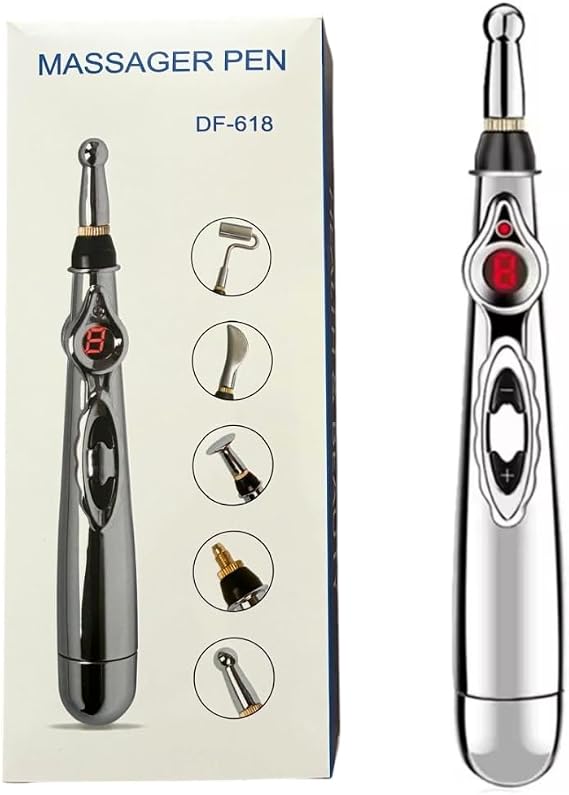 Pointer Physiotherapy - Acupuncture Massage Pen, Acupuncture Pencil with 4 Stimulation Heads, Tension Pain Relief, Electroacupuncture, Neuromodulation Pain