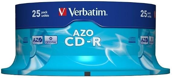 Verbatim CD-R 25Pk 48x 80Minute Super AZO Spindle, 99999