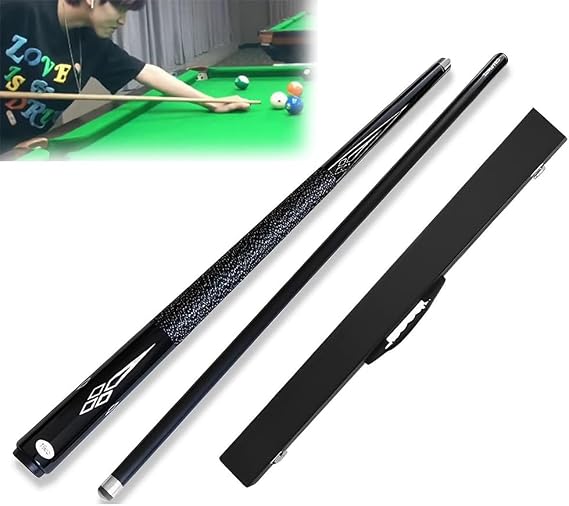 58 inch Pool Cue Stick, 1/2 Jointed Carbon Fiber Maple Wood Billiard Pool Cue, Professional Handmade Snooker Cue with Box, 10mm/11.5mm/13mm to Choose, Snooker Rod Supplies Accessory 13mm
