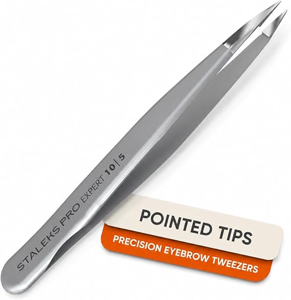Batık saç cımbızı - STALEKS PRO - tip 5 - Pinpoint Tip Cımbız - Cerrahi Paslanmaz Çelik - Dayanıklılık - Hassasiyet - El Yapımı - Uzmanlar ve profesyoneller için.
