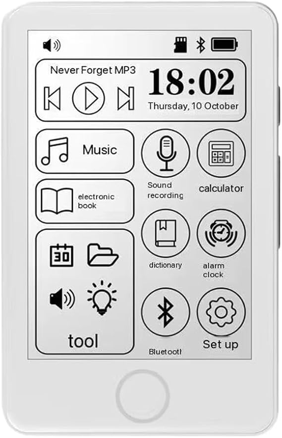 Mp3 Player Electronic Book E-Book Reader Bluetooth Music Player Voice Recorder Dictionary Touch Radio