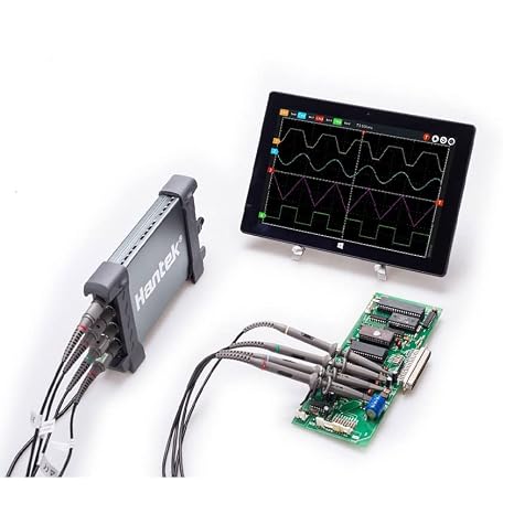 Hantek USB/PC Oscilloscopes Hantek6074BD/6104BD/6204BD/6254BD USB/PC Portable Oscilloscopes Kit PC 70MHz~250MHz 4CH Handheld Oscilloscope DDS/Arb Waveform Generator(Hantek6074BD)