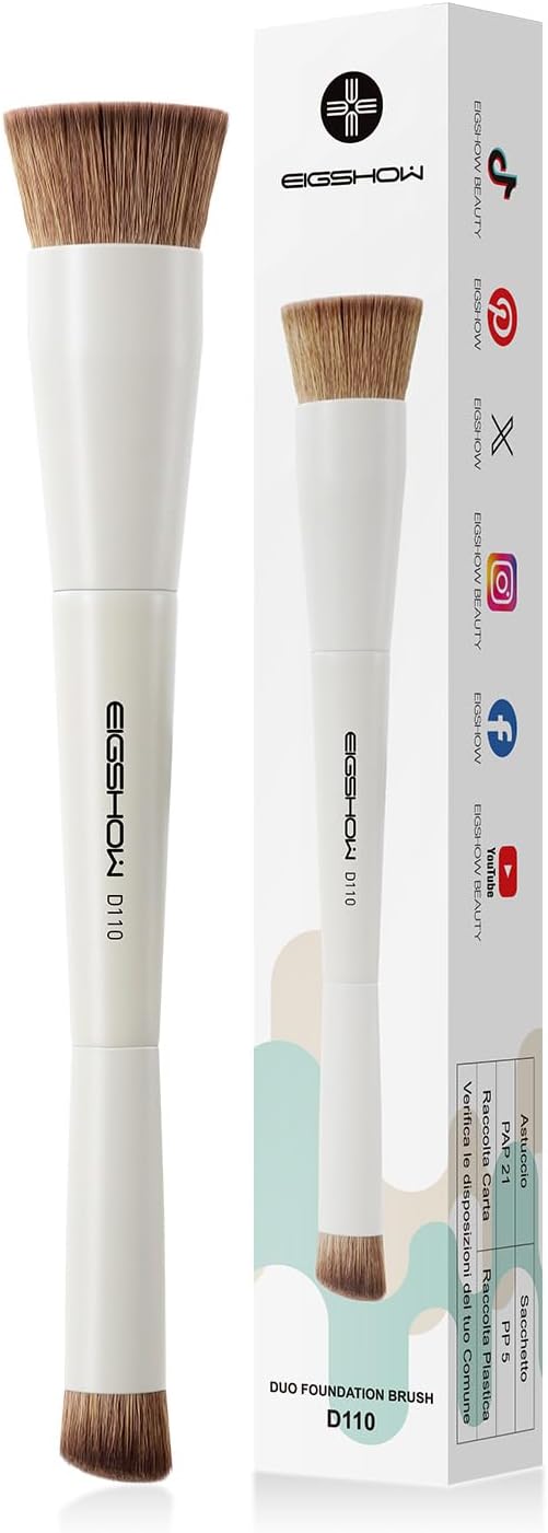 EIGSHOW Foundation and Concealer Brush, Double-Ended Makeup Brush for