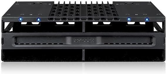 ICY DOCK 4-Bay 2.5 SAS/SATA SSD/HDD Tool Free Mobile Rack for 5.25" Bay | flexiDOCK MB024SP-B