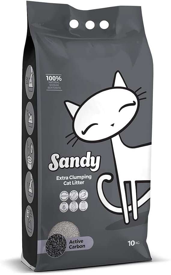 Sandy Aktif Karbonlu Topaklanan Kedi Kumu 10kg