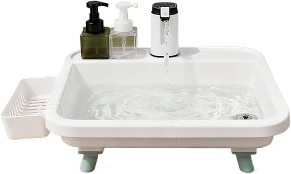 Portable Camping Sink - Heavy Duty Foldable Lavatory Wide Mouth, Compact Outdoor Hand Wash Station with Practical Design | Men, Women, Adults, Travelers, Gardens, Parks, BBQs, Camping