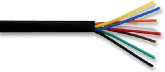 Cable-Core Alarm Cable Black 8 Core Burglar Security System Wire Per 5 metres 5m