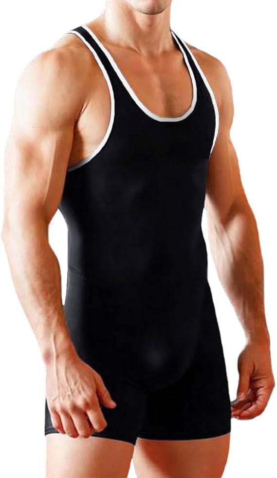 Men's Wrestling Singlets High Performance Powerlifting Singlet Sleeveless Athletic Supporter Bodysuit Wrestling Uniform