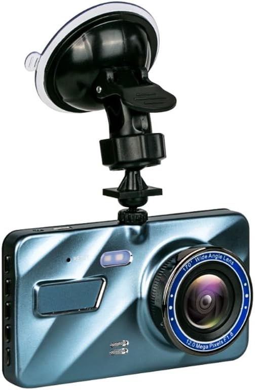 2E Pro Full HD Araç Kamerası, 4 İnç IPS Ekran, Çift Kamera Sistemi, 1080P Çözünürlük, Ön ve Arka Kayıt, Mavi
