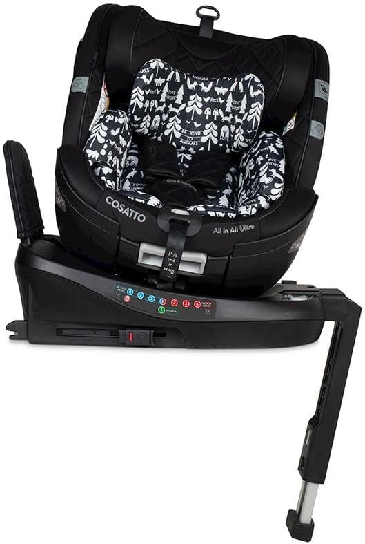 Cosatto All in All Ultra Car Seat 360° Swivel Spin All Stage iSize - Group 0+123, 0-36kg, 0-12 Years, 40-150cm, ISOFIX, ERF, R129 Compliant, Anti Escape (Silhouette)