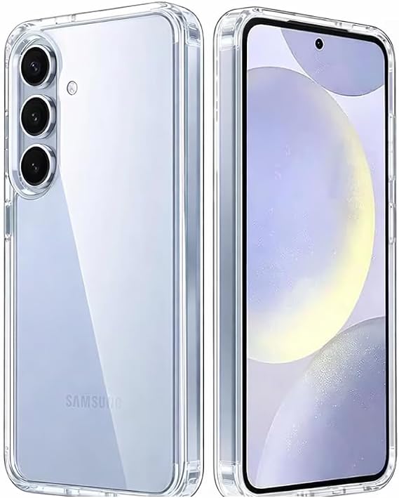 Coverzone Samsung Galaxy S24 Plus İle Uyumlu Kılıf Transparan Şeffaf GlassElegance TPU Tam Koruma Arka Kapak Şeffaf Renk
