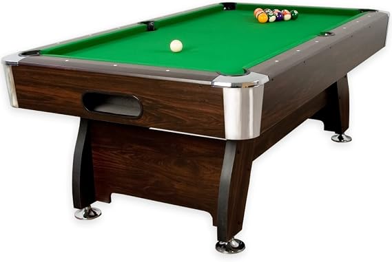 GAMES PLANET Premium Pool Table 8 ft + Accessories 9 Colour Variations 244 x 132 x 82 cm (L x W x H)