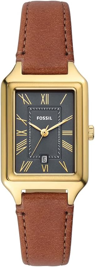 Fossil Raquel Watch for Women, Quartz Three Hand Movement with Leather Strap