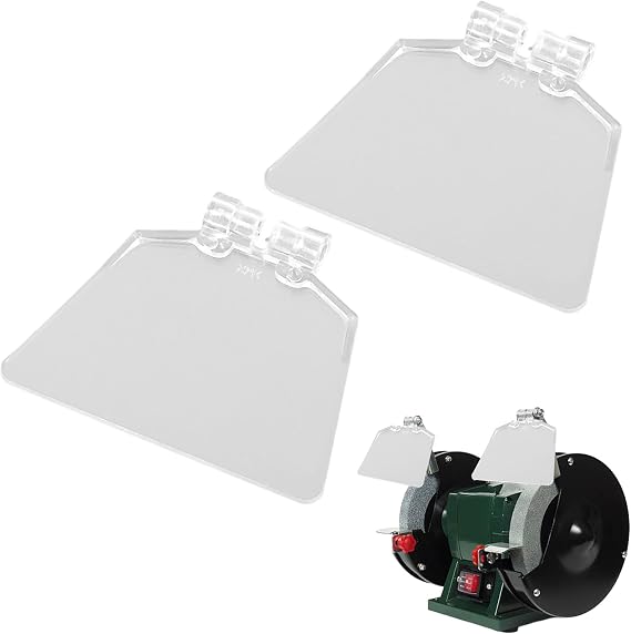2 Pack Bench Grinder Eye Protection Shields Transparent Replacement Guards