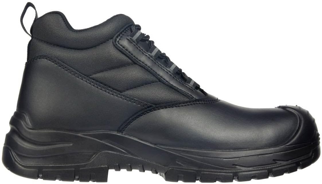 Apache Hamilton Safety Work Boots Black Leather Composite Toe Cap Wide Fit