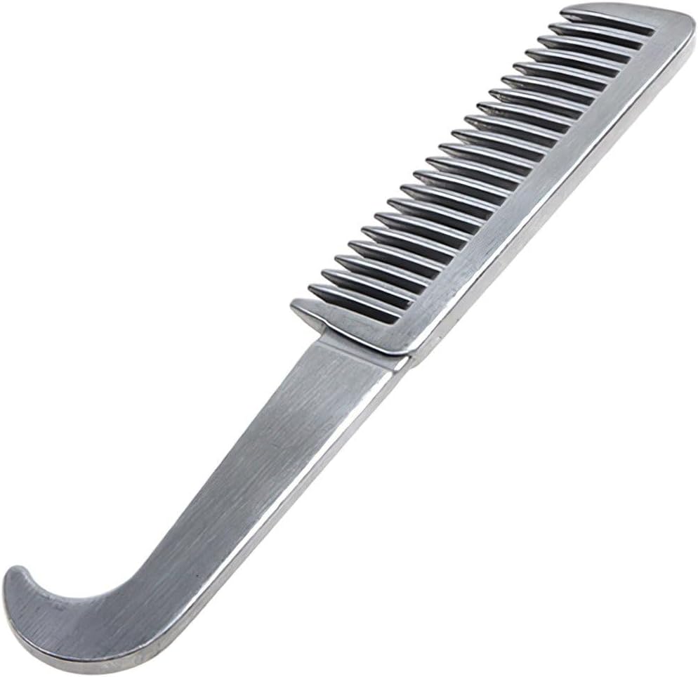 Horse Comb Mane Tail Grooming Tool Livestock Comb Aluminum Alloy Shedding Undercoat Knot Brush Durable Riding Equipment