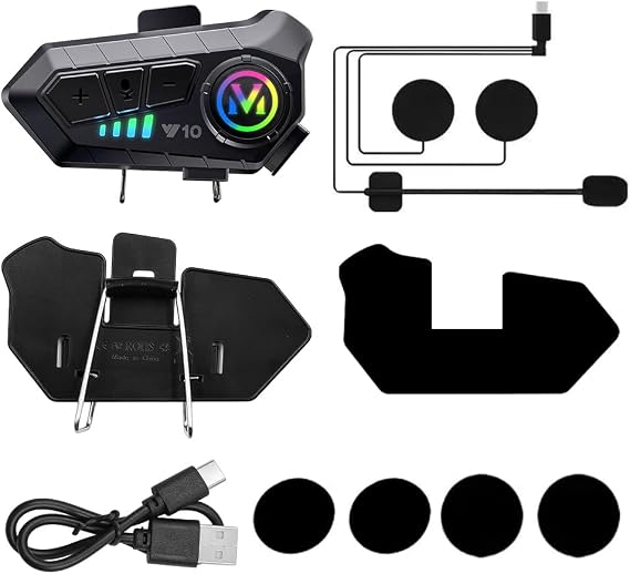 Motorcycle Helmet Bluetooth Headset Voice Assistant Support Double Noise Cancellation High Definition Calling Listening Music and Navigating at the Same time