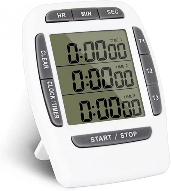 JFDBGU Multifunctional Kitchen Cooking Timer 3 Display Channels Electronic Countdown Timers Function Time Counting Device