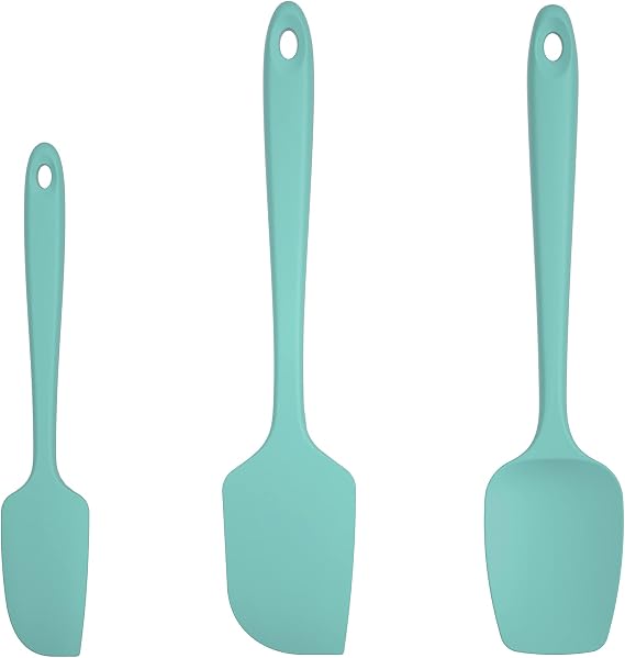 U-Taste Silicone Spatula Set of 3, 315℃ Heat Resistant, Aqua Sky