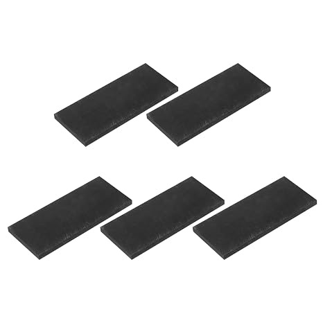 sourcing map Graphite Block Ingot Rectangle Graphite Electrode Plate Board 100x50x5mm for Melting Casting, Electrolysis Electroplating, 5 Pcs