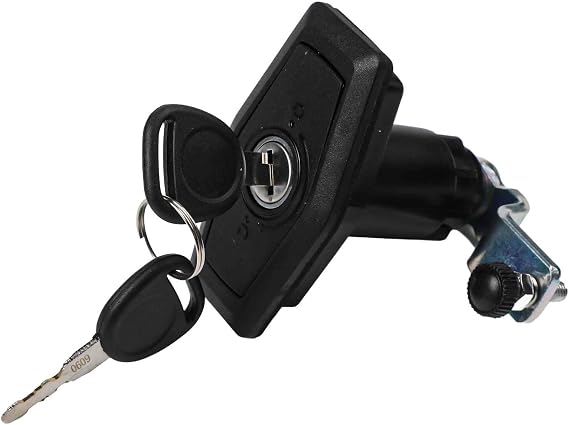 RV Push Door Lock with 2 Keys for Caravan and for Motorhome Cupboards, lasting Zinc Alloy and Nylon Storage Latch, Outdoor Hatch Catch Mechanism