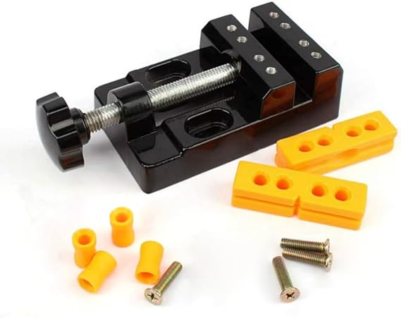 Flat Mini Bench Clamp Tabletop Vise Drill Press Vise Tools, Multi-Purpose Aluminium Alloy Flat Jaw Pliers, Table Jaw Bench for Craft Hobby Tool
