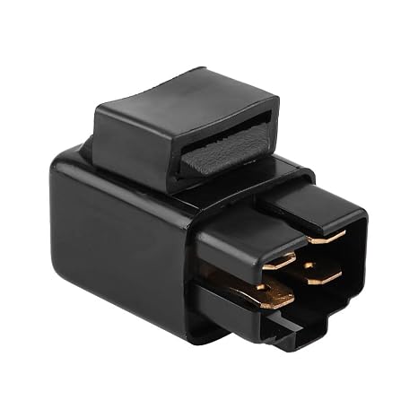 Tbest 12V Automatic 30A 10A Copper Alloy Normally Open Black Plug-In Relay Solenoid Starter Relay Replacement for ATV LT80 QuadSport 80 2X4 1987-2006