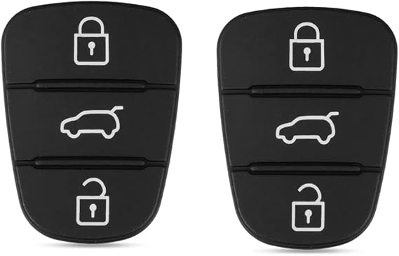 3 Buttons Hyundai Key Case Fob Button Pads Replacement ,Rubber Pad