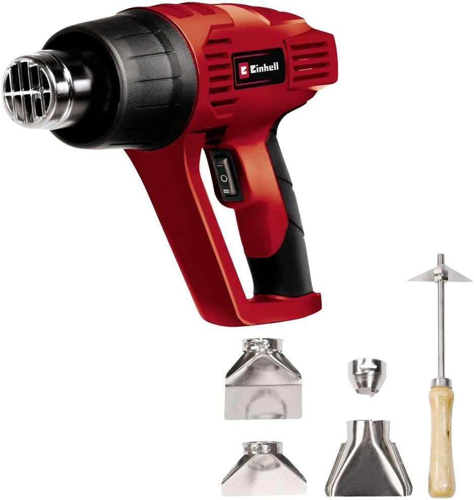 Einhell Hot Air Gun TH-HA 20001 2,000 W, 2 temperature stages: 350°550°, overheat protection, including 4 heads and paint scraper - 4520179