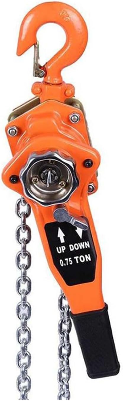 Lifting Chain Block Hoist,0.75T Heavy Duty Lifting Chain Block Hoist Alloy Steel Adjustable Ratchet Manual Lever Pulley Hoist 3m Lifting Height for Off Road