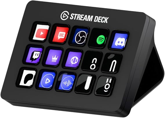 Elgato Stream Deck MK.2 Elgato Stream Deck MK.2 15-Key Layout Controller for Live Content Creation, Streamer Device Compatible with OBS/Twitch/YouTube, Works with Mac/PC