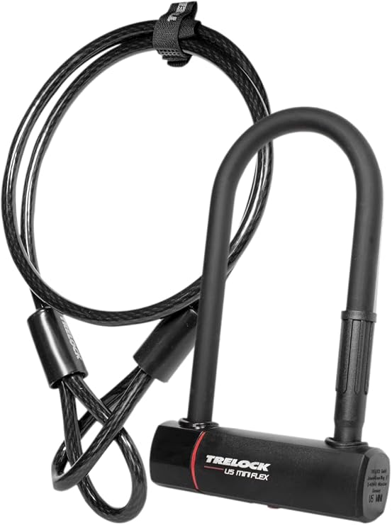 Trelock U5 Mini 180mm Lock and Flex Cable Sold Secure Gold,Black