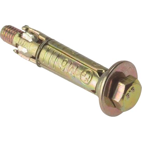 ForgeFix Masonry Anchors - Loose Bolts | M8 x 10mm | Zinc Yellow Passivated | Bag 10