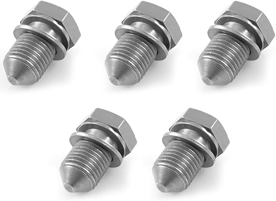ROBUST 5x Ölwanne Ablassschraube für Audi A1 A3 A4 A6 Seat Alhambra Altea Cordoba Skoda Fabia Octavia Roomster Volkswagen Jetta Passat Tiguan Touareg 1459212 6M216B709AA MN980017