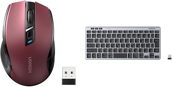 UGREEN Wireless Mouse, Bluetooth & 2.4GHz Quiet Mouse & Mouse Pad