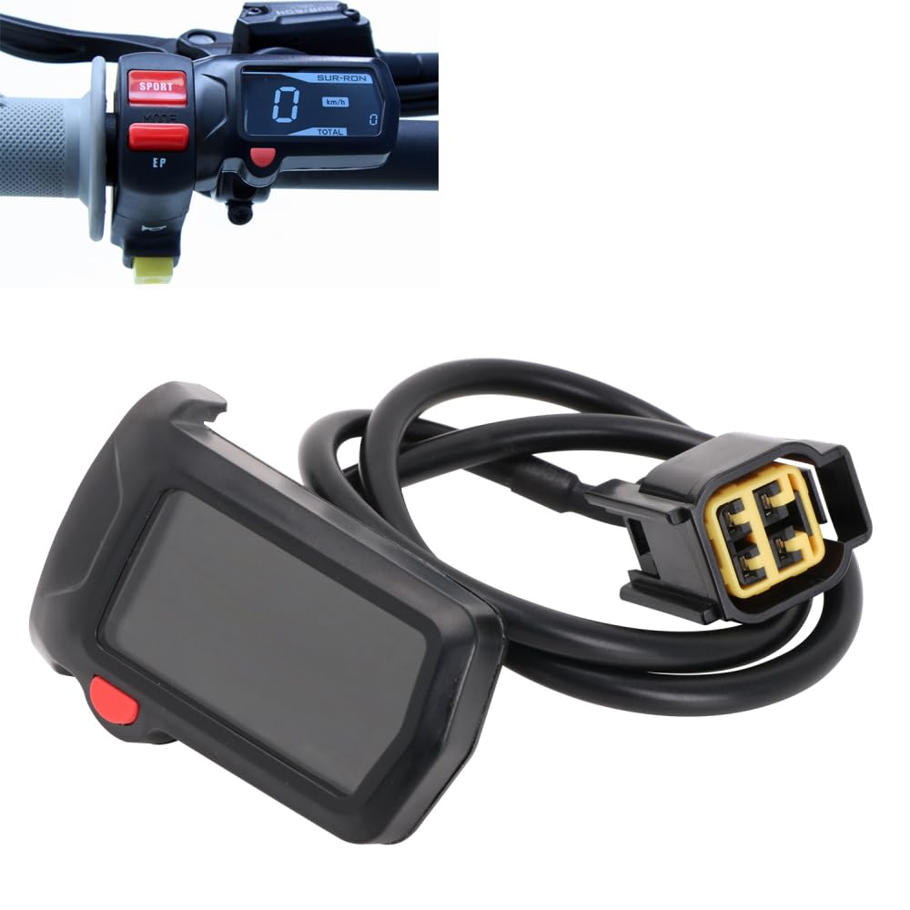 Motorcycle Speedometer Tachometer Waterproof LCD Display Digital Hour Meter Gauge Timer For Sur-Ron