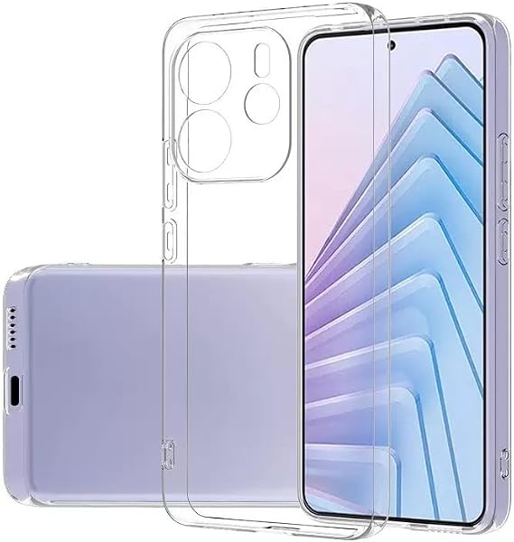 Zore Xiaomi ile uyumlu Redmi Note 14 Kılıf Zore Süper Silikon Kapak Şeffaf