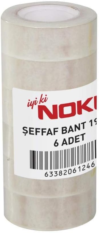 Noki Şeffaf Bant 19Mmx33M 6'Lı