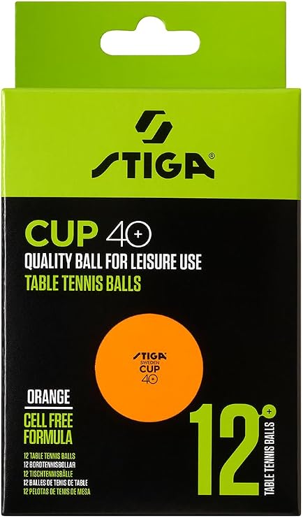 STIGA Table Tennis Balls Cup 40+ ITTF-Approved - Pack of 12