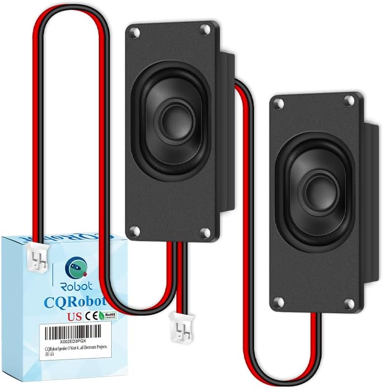 CQRobot Speaker 3 Watt 4 Ohm Compatible With Arduino Motherboard, JST-PH2.0 Interface. It is Ideal for a Variety of Small Electronic Projects.