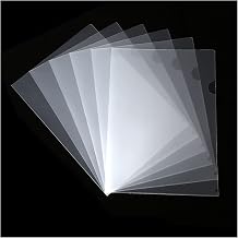 60 Pack Transparent Document Folders, A4 Letter Size File Folder, Plastic Project Pockets for Offices and Daily Life/Thick