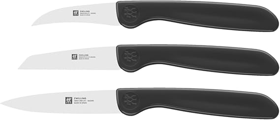 Zwilling 38115001 sebze bıçağı seti, 3 parçalı, plastik, siyah