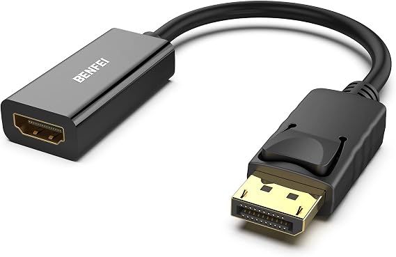 BENFEI Displayport to HDMI Adapter, Dp(Display Port) Male to Hdmi Female Converter with Audio for Lenovo, Dell, HP, Asus and other brand(Dp to Hdmi) | DP 1.2 Computer to HDMI 2.0 Screen Gold-Plated DP (Male to Female) Compatible with Lenovo Dell HP and Other Passive