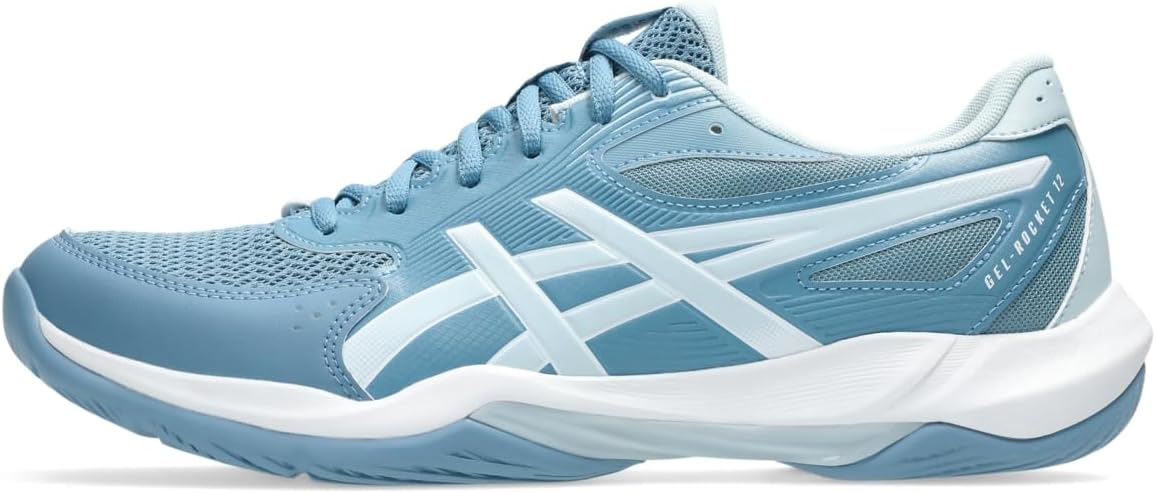 ASICS Men's Gel-Rocket 12 Volleyball Shoes, White/Black, 9 UK