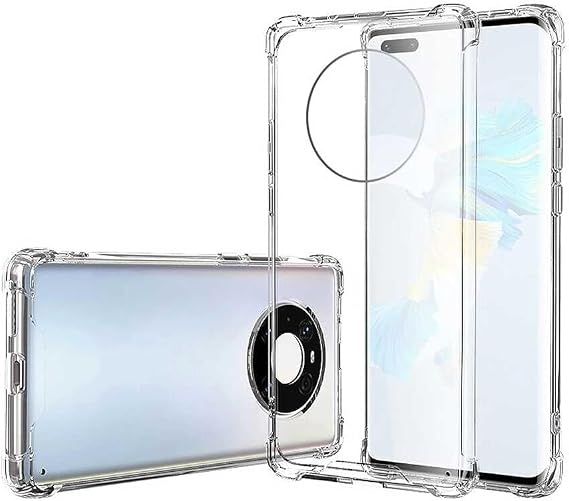 Accessory, Huawei Mate 40 Pro Silicone Case Transparent Impact Proof AntiShock Cap Transparent