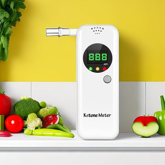 Keto Breathalyzer for Ketones, Ketosis Breath Meter, Digital Ketosis Test with 10 Mouthpieces